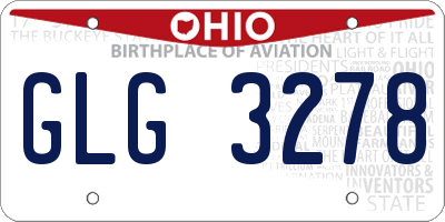 OH license plate GLG3278