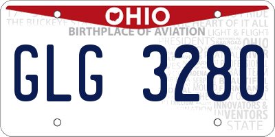 OH license plate GLG3280