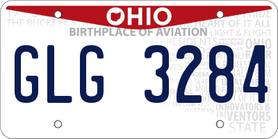 OH license plate GLG3284