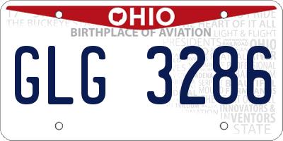 OH license plate GLG3286