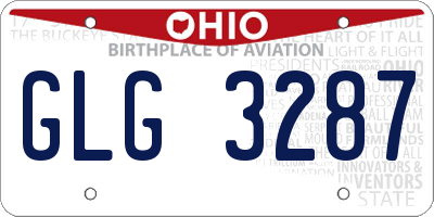 OH license plate GLG3287