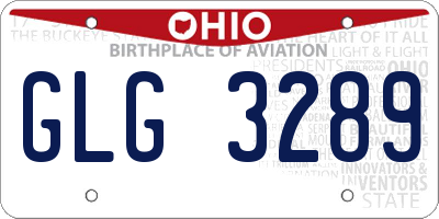 OH license plate GLG3289