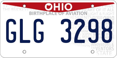 OH license plate GLG3298