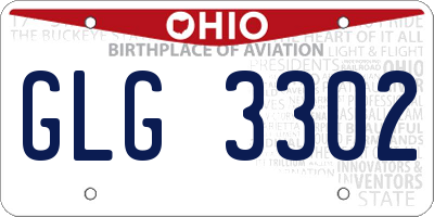 OH license plate GLG3302