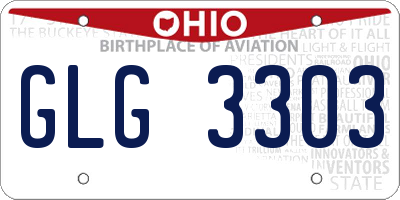 OH license plate GLG3303