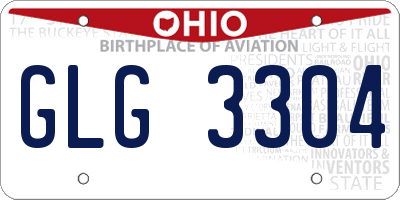OH license plate GLG3304