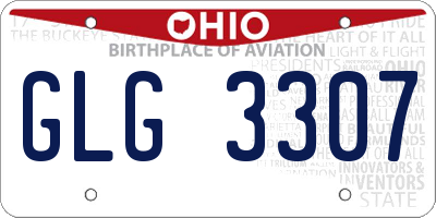 OH license plate GLG3307