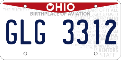 OH license plate GLG3312