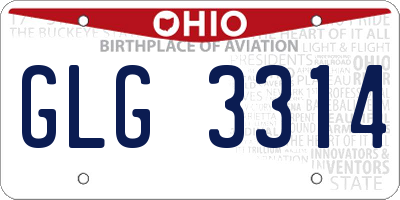 OH license plate GLG3314