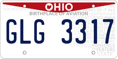 OH license plate GLG3317