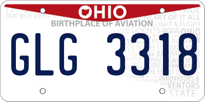 OH license plate GLG3318