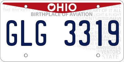 OH license plate GLG3319