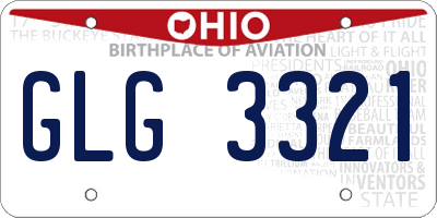 OH license plate GLG3321