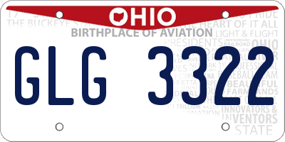 OH license plate GLG3322
