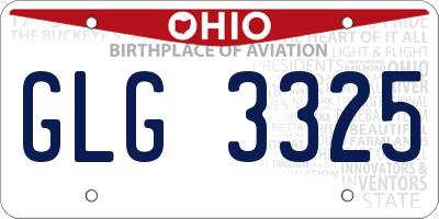 OH license plate GLG3325