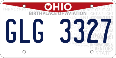 OH license plate GLG3327