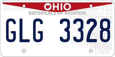 OH license plate GLG3328