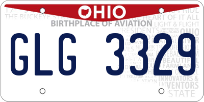 OH license plate GLG3329