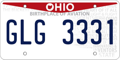 OH license plate GLG3331