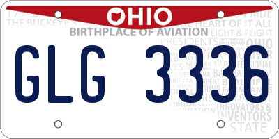 OH license plate GLG3336