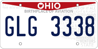 OH license plate GLG3338