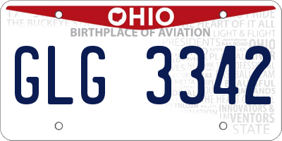 OH license plate GLG3342