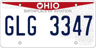 OH license plate GLG3347