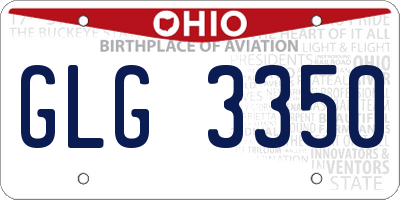 OH license plate GLG3350