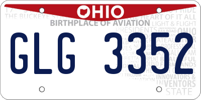 OH license plate GLG3352