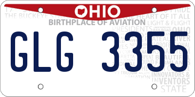 OH license plate GLG3355