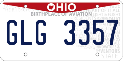 OH license plate GLG3357