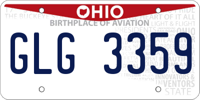 OH license plate GLG3359