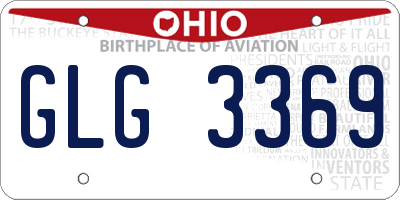 OH license plate GLG3369