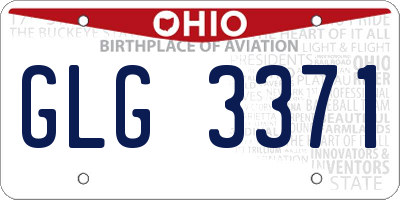 OH license plate GLG3371