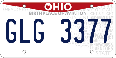 OH license plate GLG3377