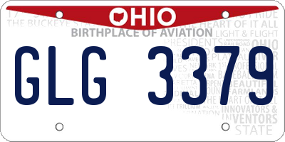 OH license plate GLG3379