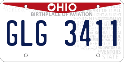OH license plate GLG3411