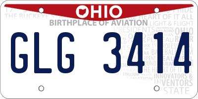 OH license plate GLG3414