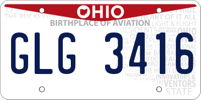 OH license plate GLG3416