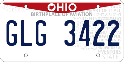 OH license plate GLG3422