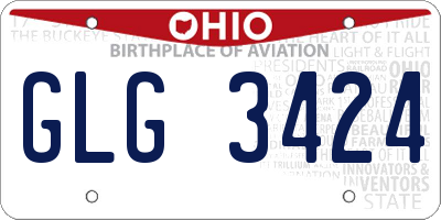 OH license plate GLG3424