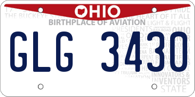 OH license plate GLG3430