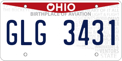 OH license plate GLG3431