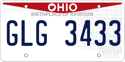 OH license plate GLG3433
