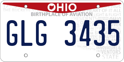 OH license plate GLG3435