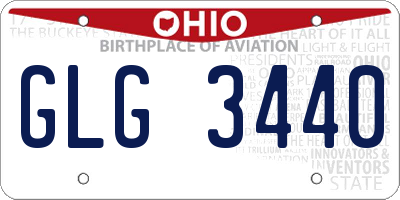 OH license plate GLG3440
