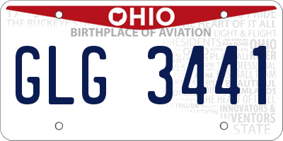 OH license plate GLG3441