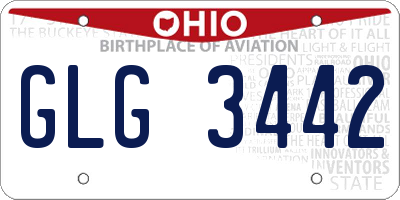 OH license plate GLG3442