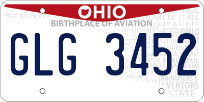OH license plate GLG3452