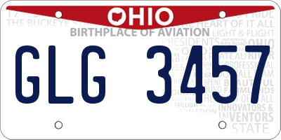OH license plate GLG3457